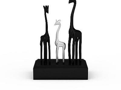 长颈鹿摆件模型3d模型