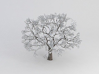 3d雪树免费模型