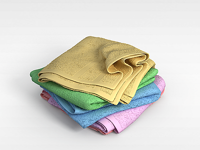 3d纯棉毛巾模型