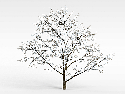 3d冬树模型