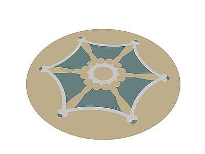 圆形地毯模型3d模型