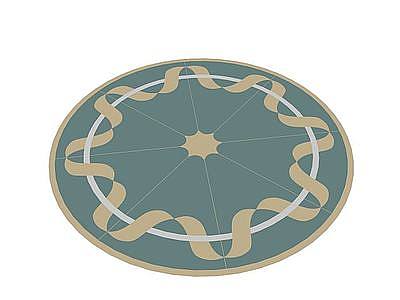 3d圆形装饰地毯免费模型
