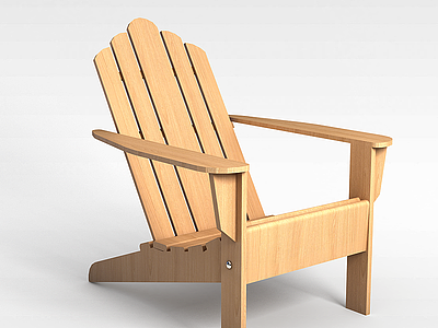 木质躺椅模型3d模型