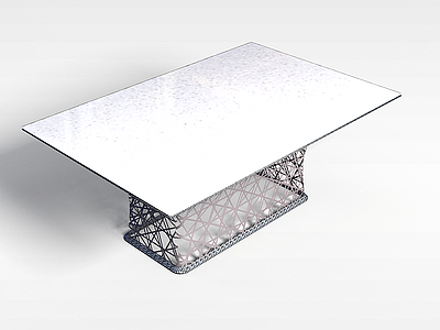 3d长方形桌子模型