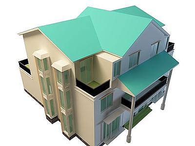 现代别墅模型3d模型