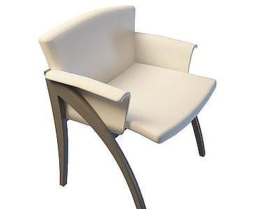 白色休闲椅子模型3d模型