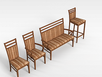 简约椅子模型3d模型