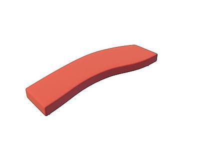 红色曲沙发凳模型3d模型