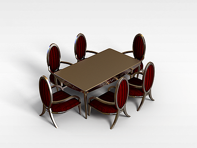 3d<font class='myIsRed'>餐厅桌椅组合</font>模型