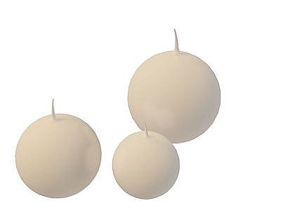 球形蜡烛模型3d模型