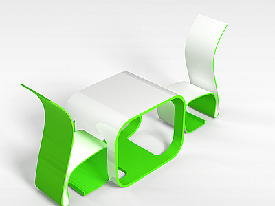 户外休闲桌椅模型3d模型