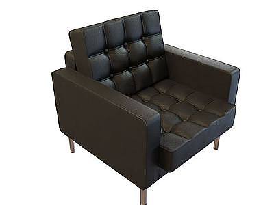 皮艺单人沙发模型3d模型