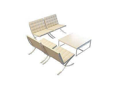 3d高档休闲桌椅免费模型