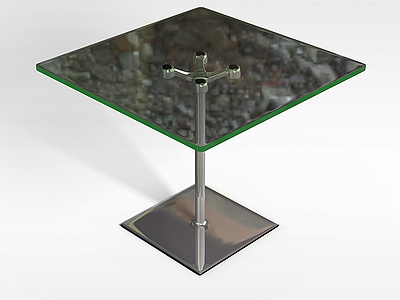 3d玻璃台面咖啡桌模型