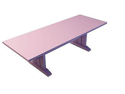 个性实木餐桌模型3d模型