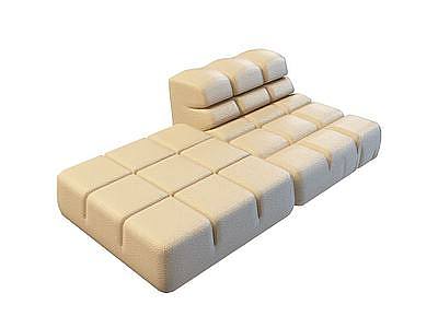 现代皮艺沙发模型3d模型