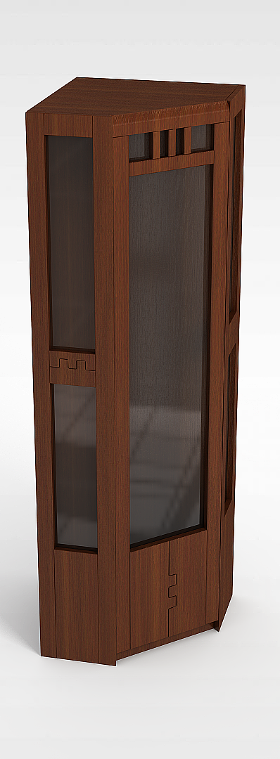 3d木质角柜模型
