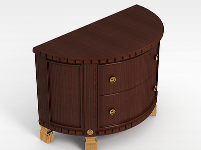 古典床头柜模型3d模型
