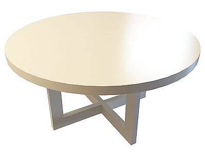 3d现代实木圆桌免费模型
