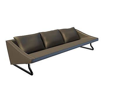 皮艺沙发模型3d模型