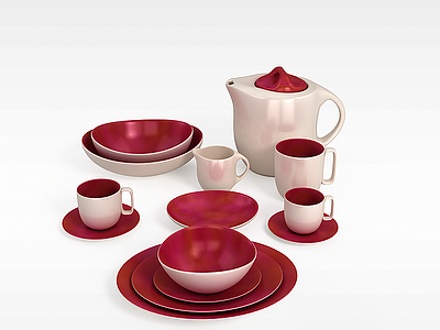 陶瓷茶具模型3d模型