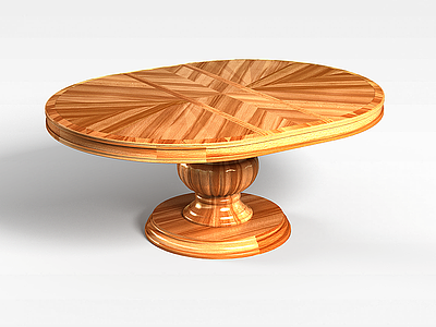 中式豪华实木桌模型3d模型