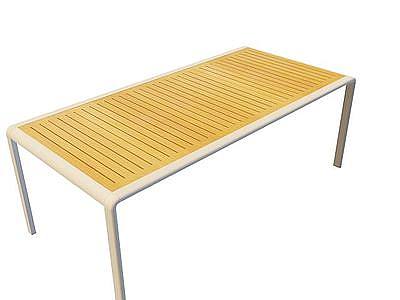 3d创意实木台面桌免费模型