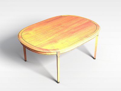 普通实木桌模型3d模型