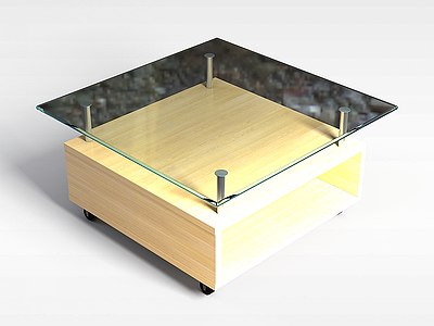 玻璃台面茶几模型3d模型