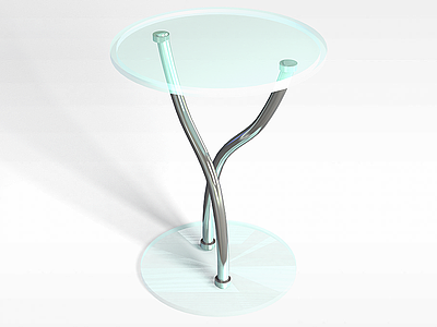 3d休闲玻璃桌模型