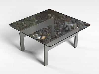 3d客厅玻璃桌模型