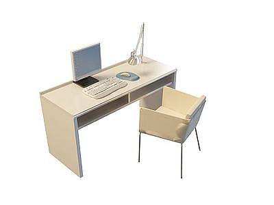 单体电脑桌模型3d模型