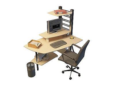 3d时尚电脑桌免费模型