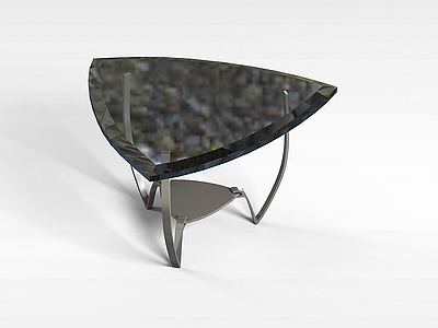 三角形玻璃茶几模型3d模型