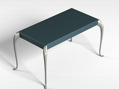 精致不锈钢腿桌模型3d模型