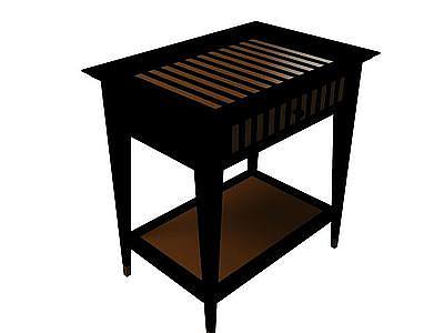 3d古典实木桌免费模型