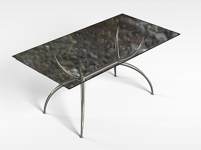 休闲玻璃桌模型3d模型