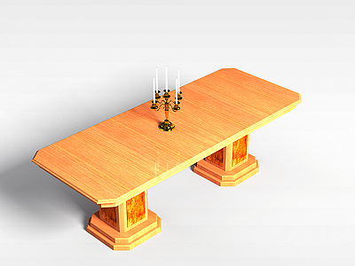 欧式餐桌模型