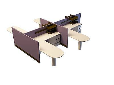 3d现代办公桌免费模型