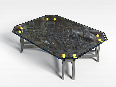 3d玻璃台面桌模型