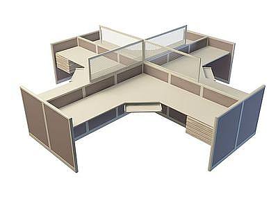 隔断办公桌模型3d模型