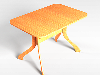 3d田园实木桌模型
