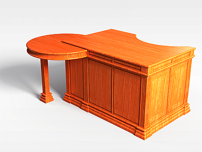 实木书桌模型3d模型