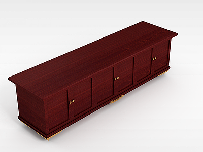 红木边柜模型3d模型