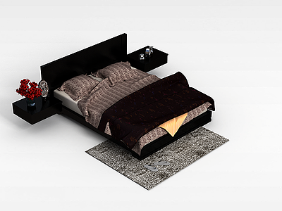 新款木床模型3d模型
