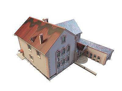 别墅模型3d模型