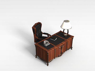 豪华办公桌椅模型3d模型