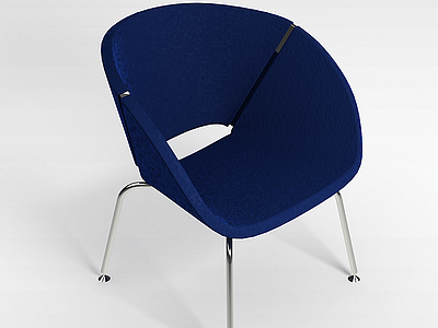 蓝色休闲椅模型3d模型