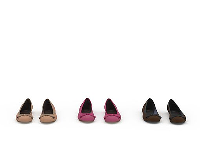 3d女式鞋组合免费模型