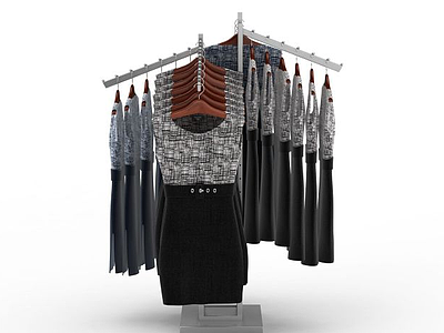 商场女式连衣裙模型3d模型
